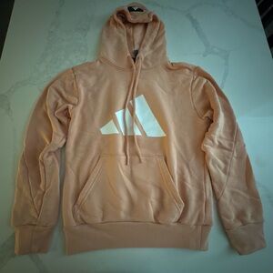 adidas Peach Pullover Hoodie with White Logo